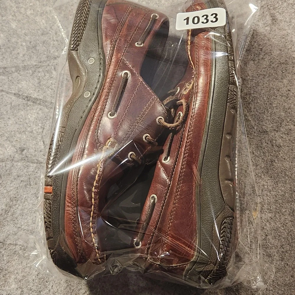 Orvis Shoes Mens Size 13 Brown Leather Boat Deck Moc Toe Casual Lace Up Comfort
